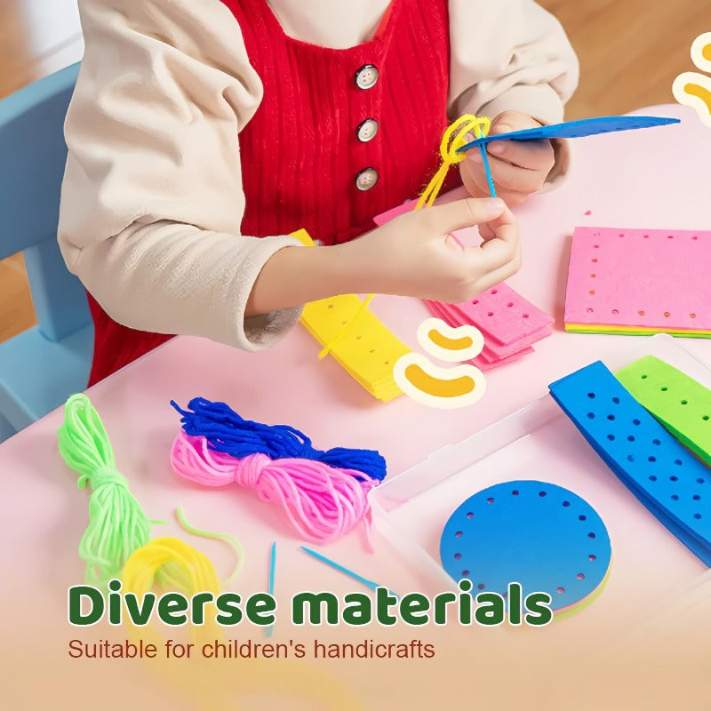 StitchJoy | DIY Embroidery Doll Set – Kids Craft Kit with Safe Tools & Colorful Yarn TARHUS Children's Toys