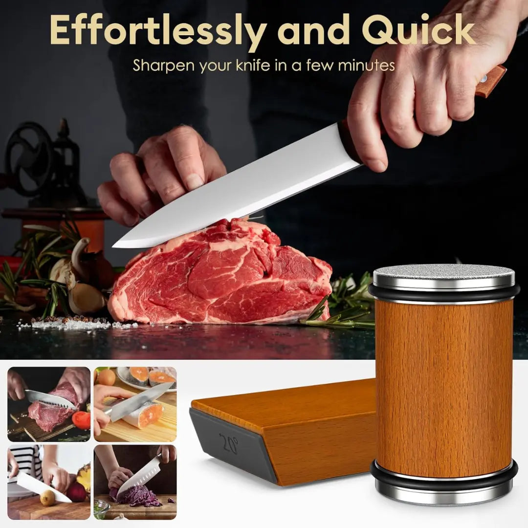 Rolling Knife Sharpener – Precision Edge Tool for Kitchen Knives | Compact, Handheld & Easy to Use - TARHUS