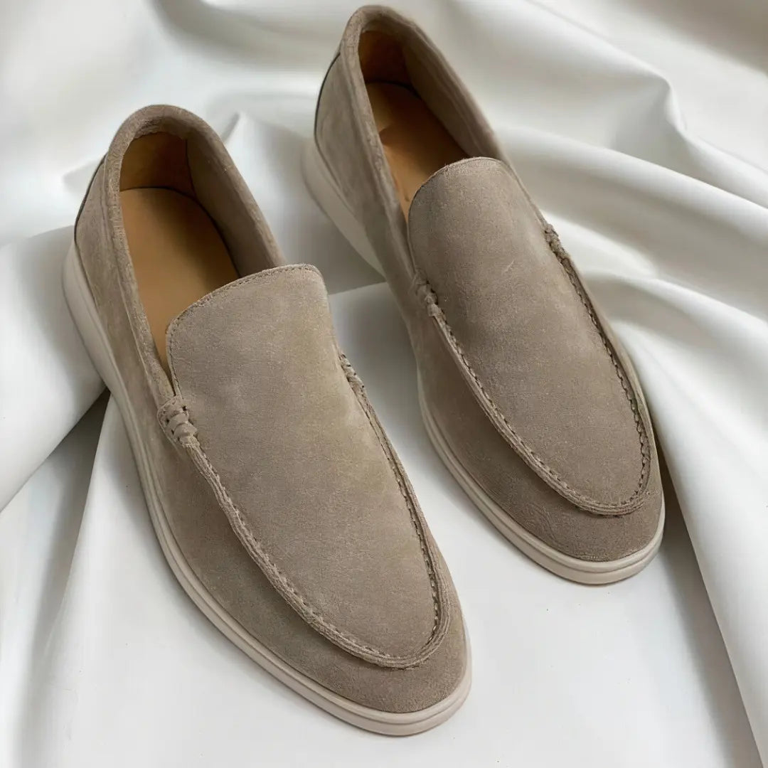 Avventura - Vintage men's leather loafers nubuso