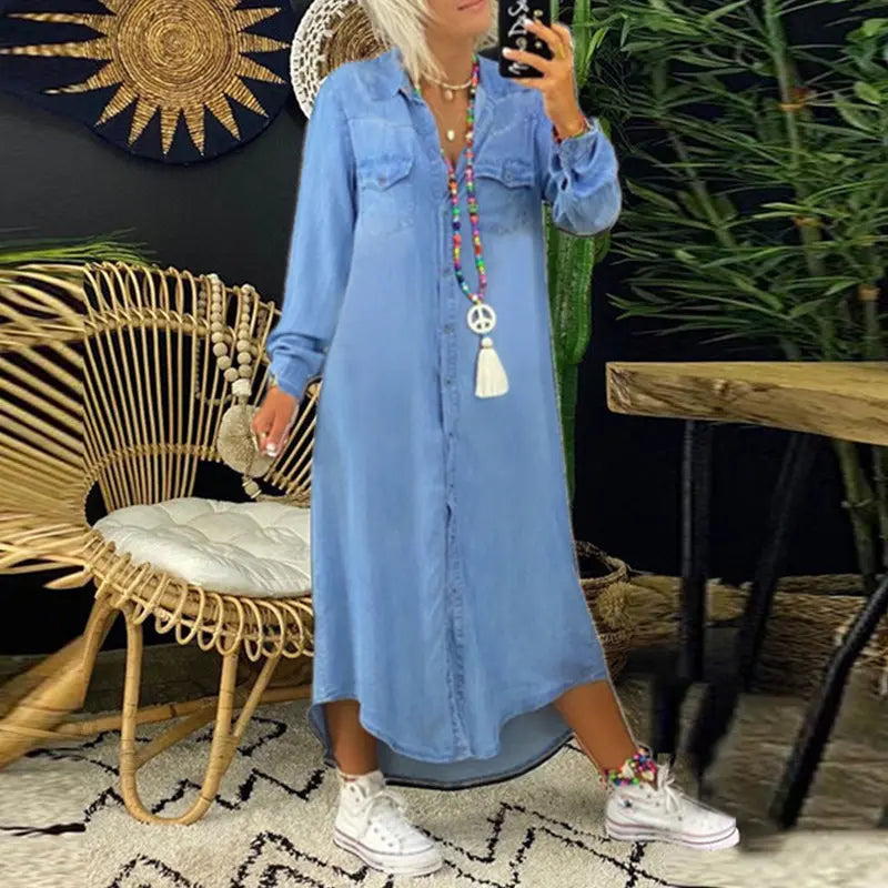 Beverly | Comfortable Denim Dress - TARHUS
