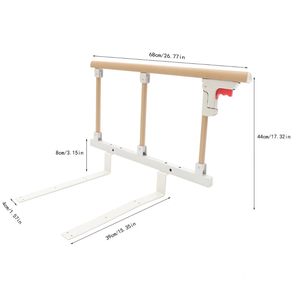 Large Bed Rail for Elderly – Anti-Fall Safety Guard with Adjustable Height & Non-Slip Handle for Seniors - TARHUS