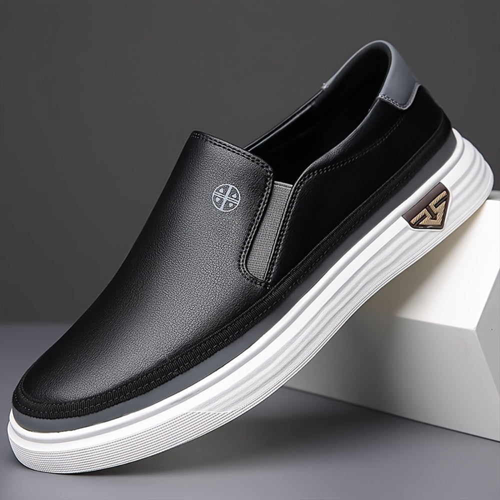 Jackson | Men’s Slip-On Loafers – White Casual Leather Sneakers TARHUS
