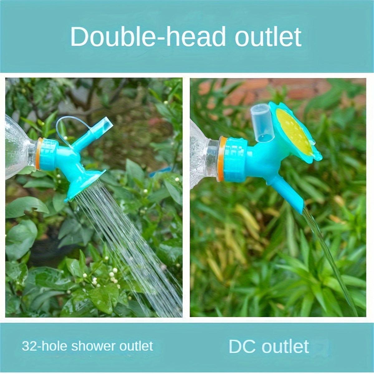 Dual-Use Watering Bottle Nozzle – Fits Standard Soda Bottles, Versatile Spray Head TARHUS Garden