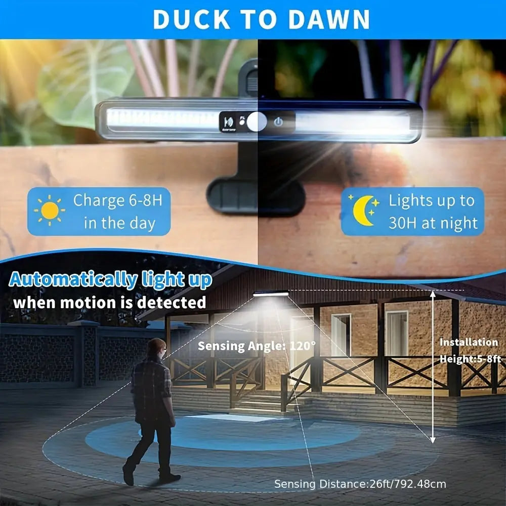 Motion Sensor Solar Clip-On Light – Ultra-Bright Outdoor LED for Fence, Garden, Yard & Landscape Lighting - TARHUS
