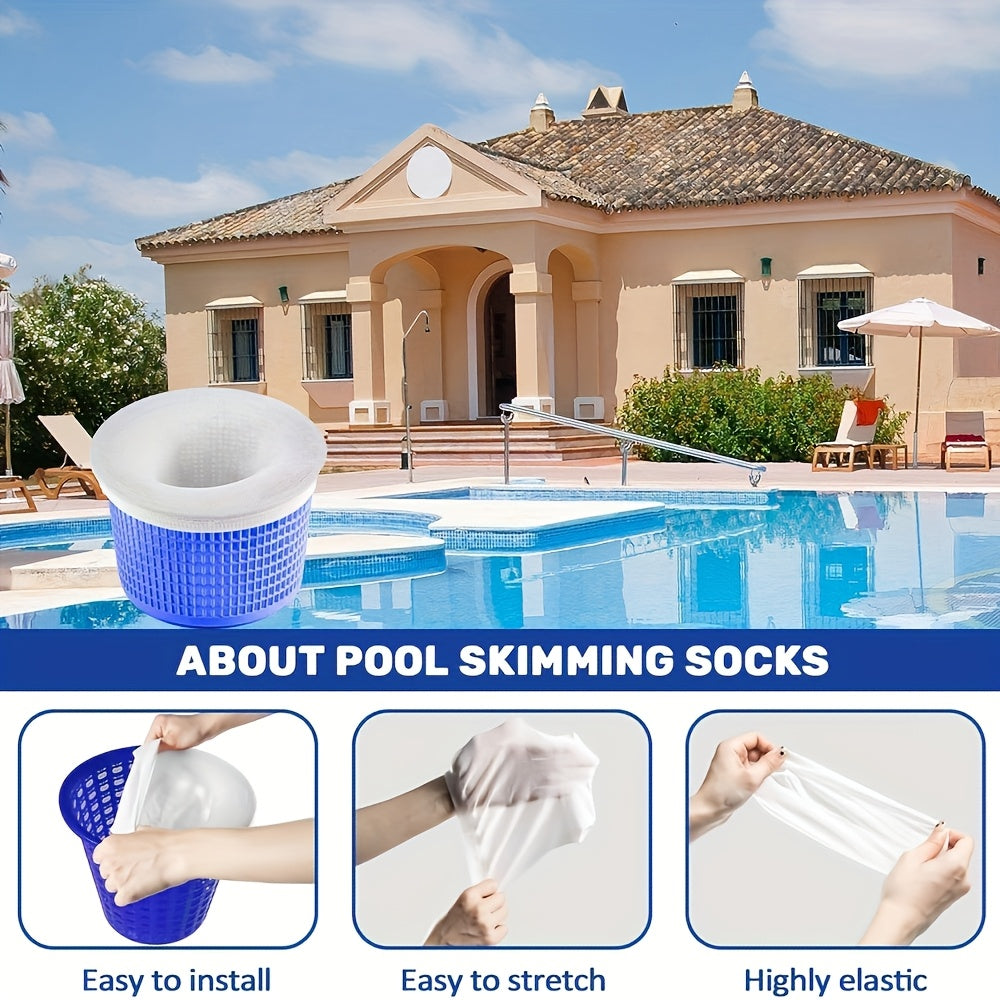 20PCS Pool Filter Bags | Fine Mesh Skimmer & Vacuum Liners for Cleaner Water TARHUS Beach