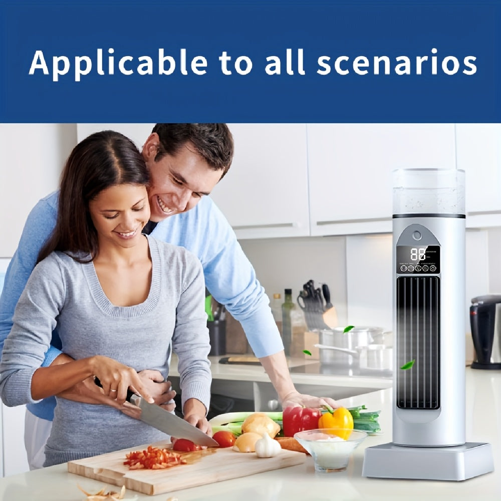 6-Speed Tower Fan with Humidifier & Ambient Light - Cooling Fan with Remote TARHUS