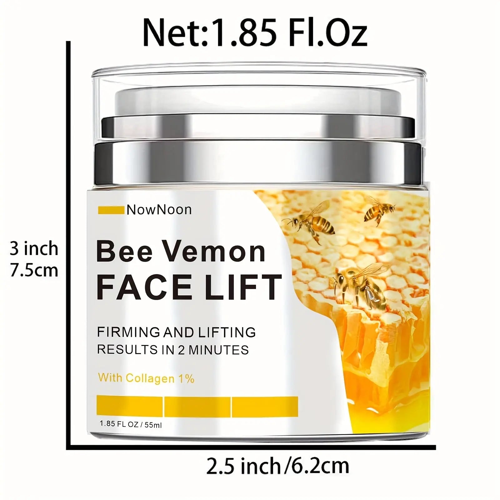 Bee Venom Facial Cream with Hyaluronic Acid – Lightweight Daily Moisturizer for Smoother-Looking Skin - TARHUS