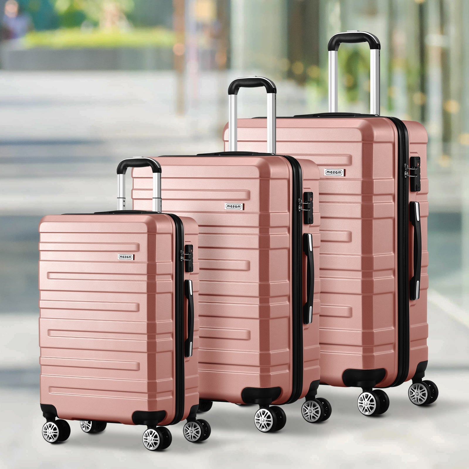 Mazam 3pcs Luggage Suitcase Trolley Set Travel PP Case TSA Lock Storage TARHUS