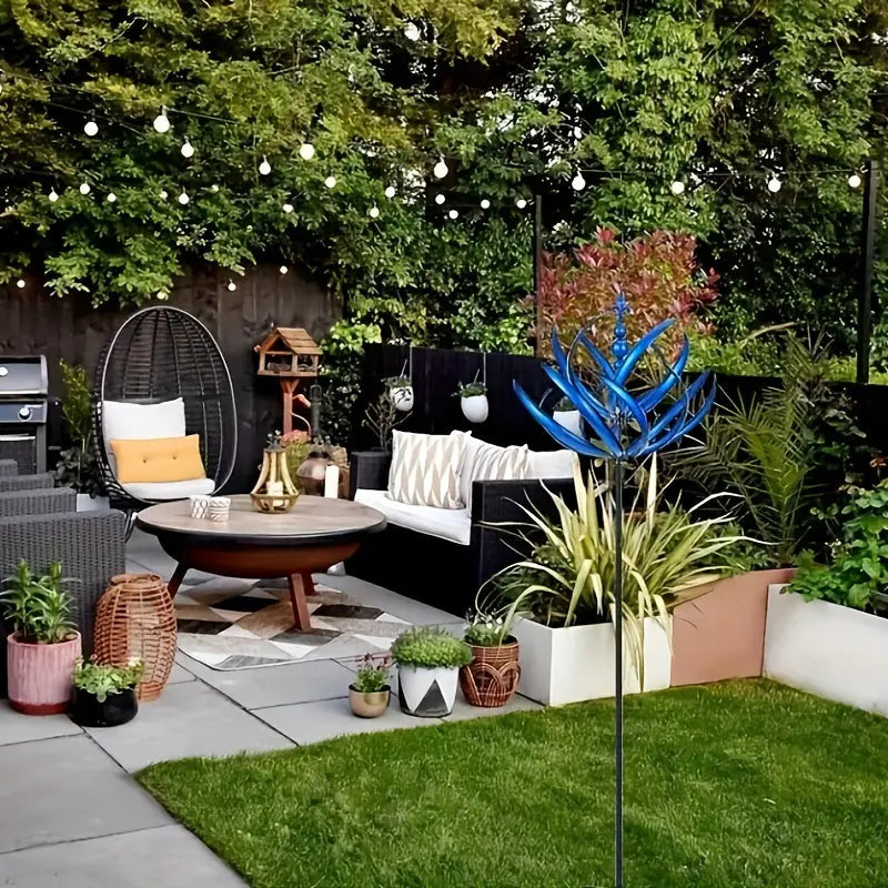 Metal Wind Spinner for Garden – Large Rotating Outdoor Yard Ornament, Battery-Free Kinetic Flower Decoration TARHUS Garden