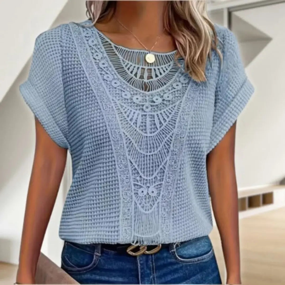 Boho Lace Knit Top - TARHUS