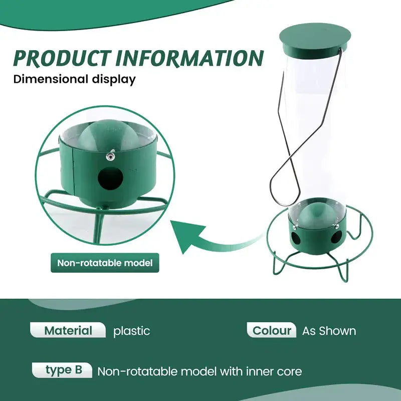 Squirrel-Proof Bird Feeder – Weather-Resistant Hanging Feeder - TARHUS