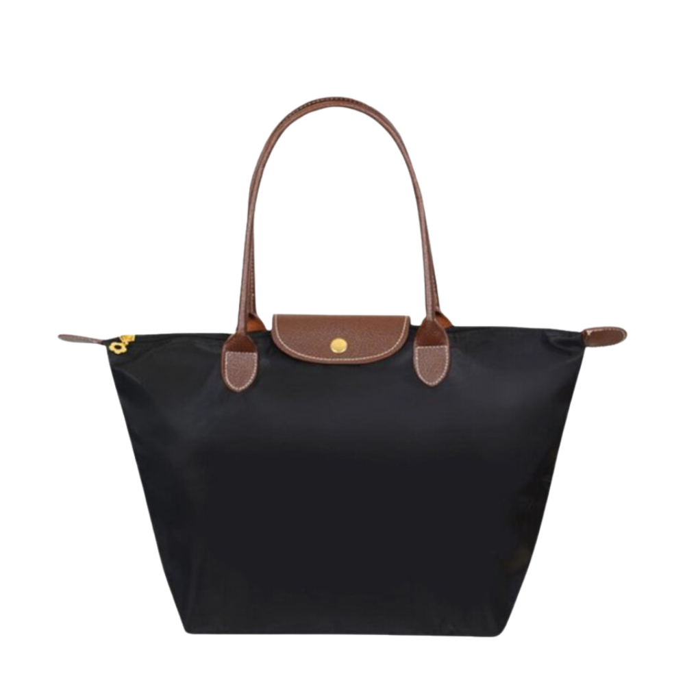 Tote Bag with Leather Handles and Waterproof Lining TARHUS Shoulder Bag