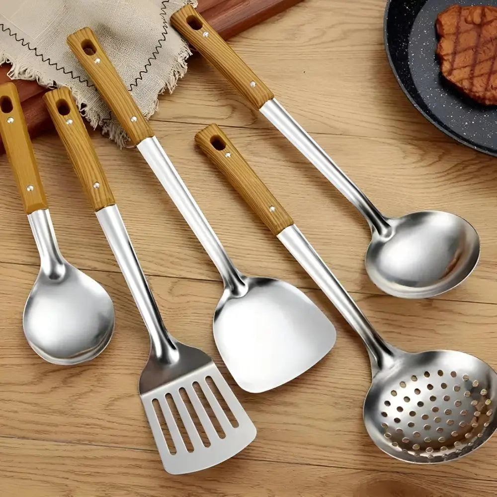 Stainless Steel Kitchen Utensil Set | Durable Everyday Cooking Tools TARHUS Cooking Utensils