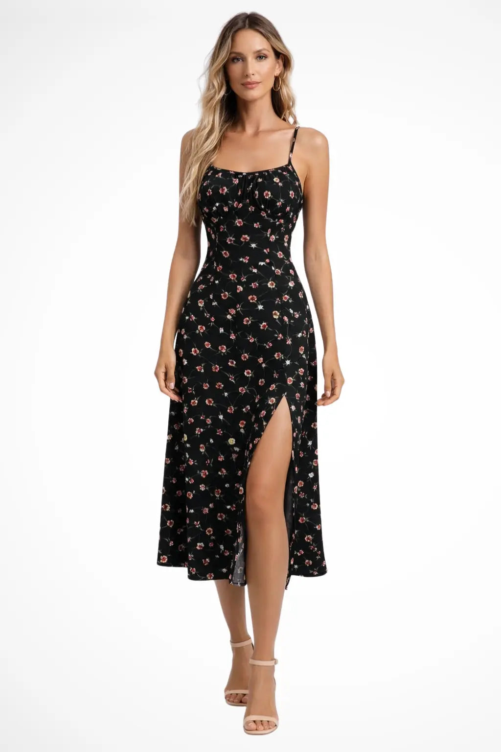 Charlotte | Women Floral Sleeveless Summer Boho Midi Dress TARHUS
