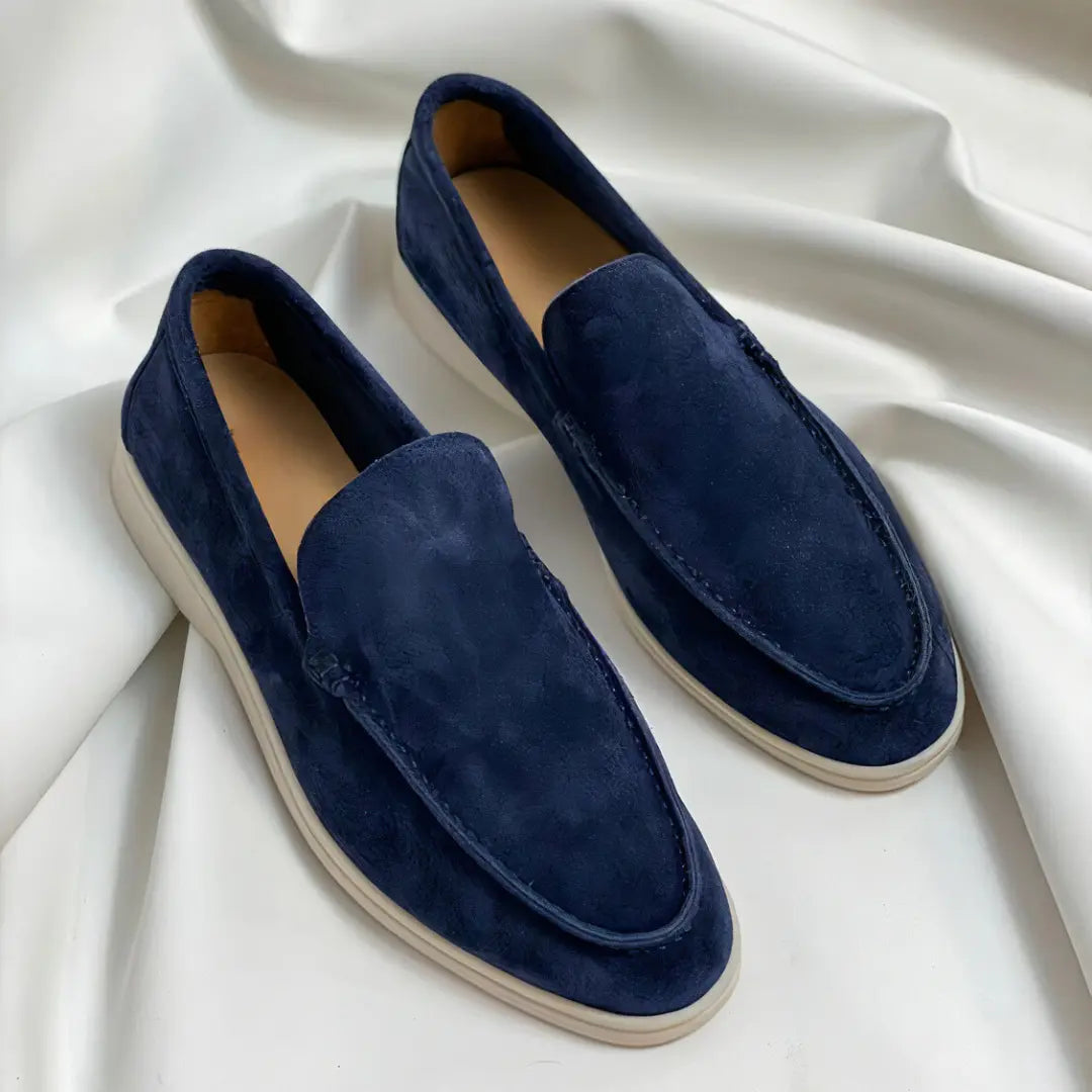Avventura - Vintage men's leather loafers nubuso