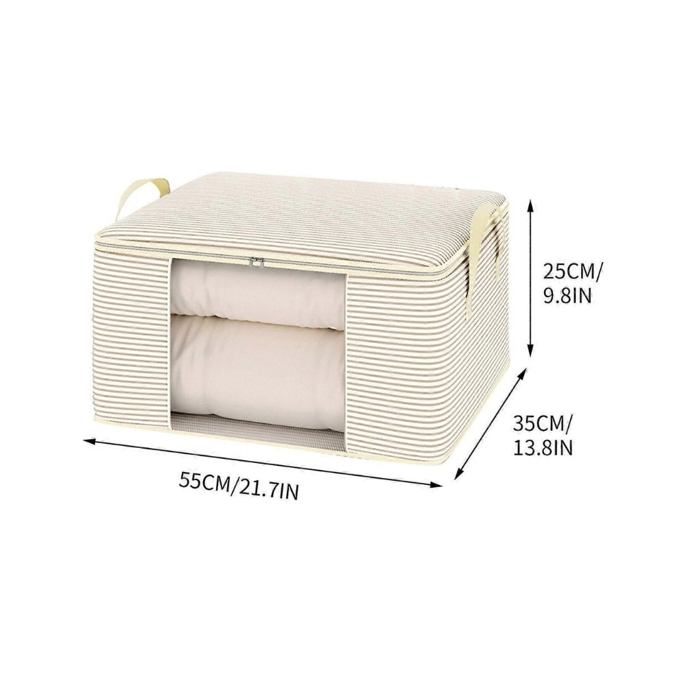 Classic Striped Foldable Storage Bag for Clothes & Home Organisation