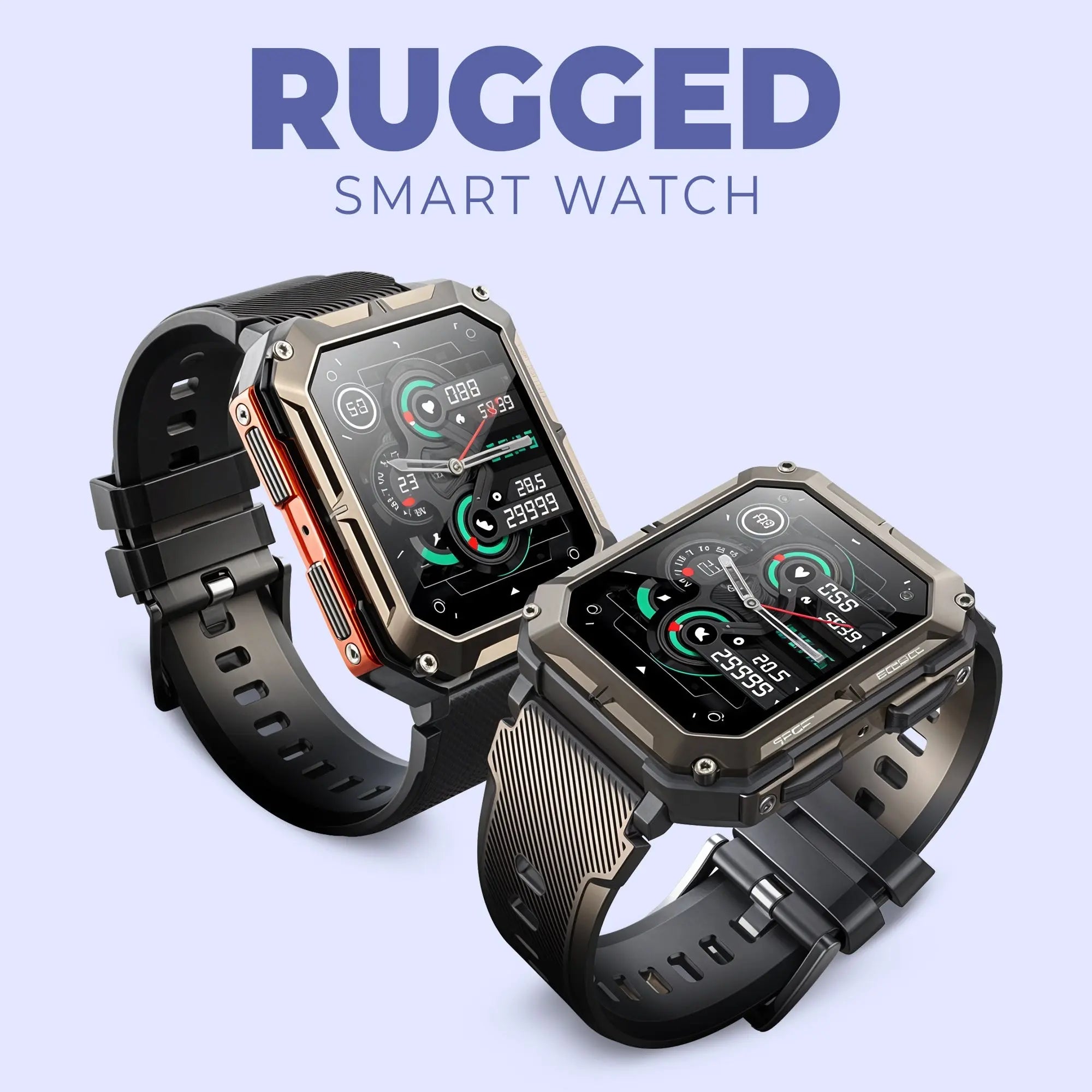 Indestructible Smartwatch – Waterproof Fitness Watch with All-Terrain Durability | Outdoor & Sports Ready - TARHUS