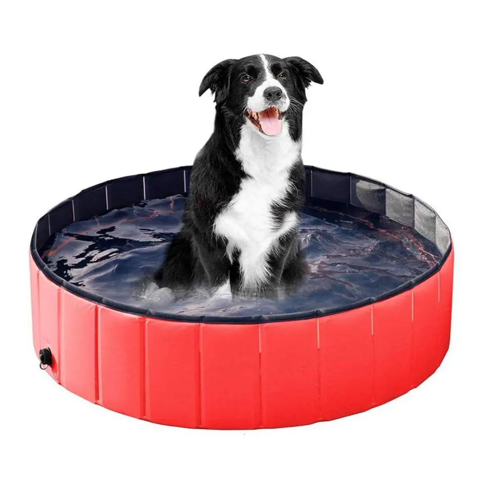 Large Foldable Dog Pool – Portable Pet Swimming Bath Tub for Dogs & Cats - TARHUS
