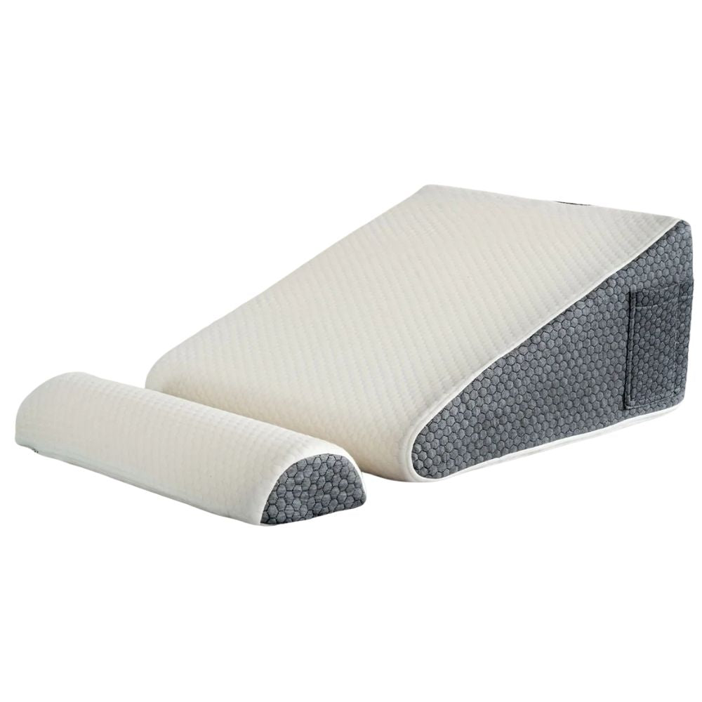 Memory Foam Wedge Pillow – Ergonomic Bed Wedge for Sleeping, Back & Leg Support - TARHUS