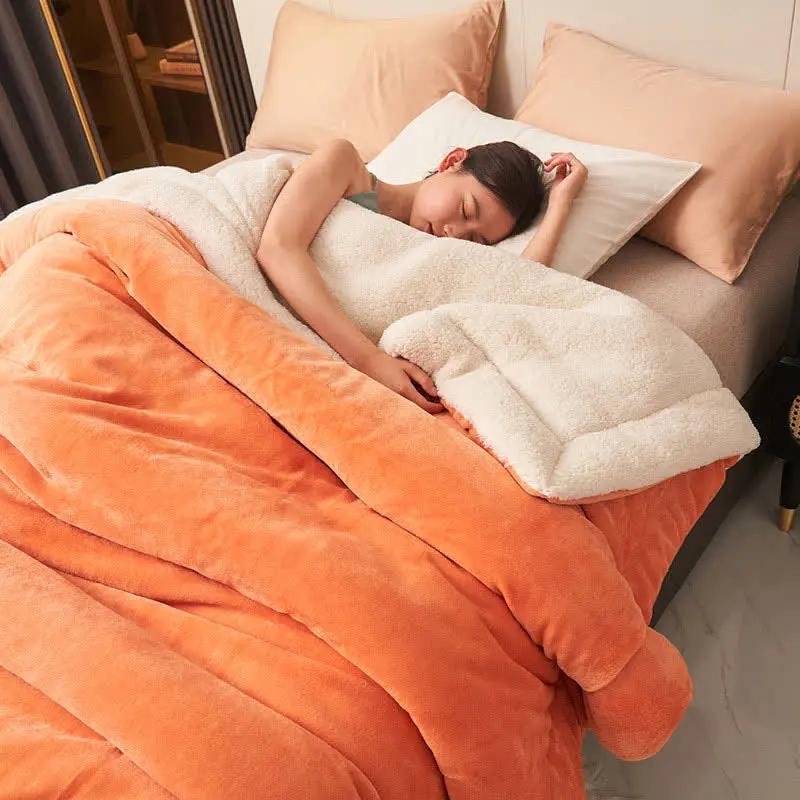 Luxury Double Velvet Throw Blanket – Ultra-Soft Solid Color Fleece Blanket for Sofa, Bed & Couch - TARHUS