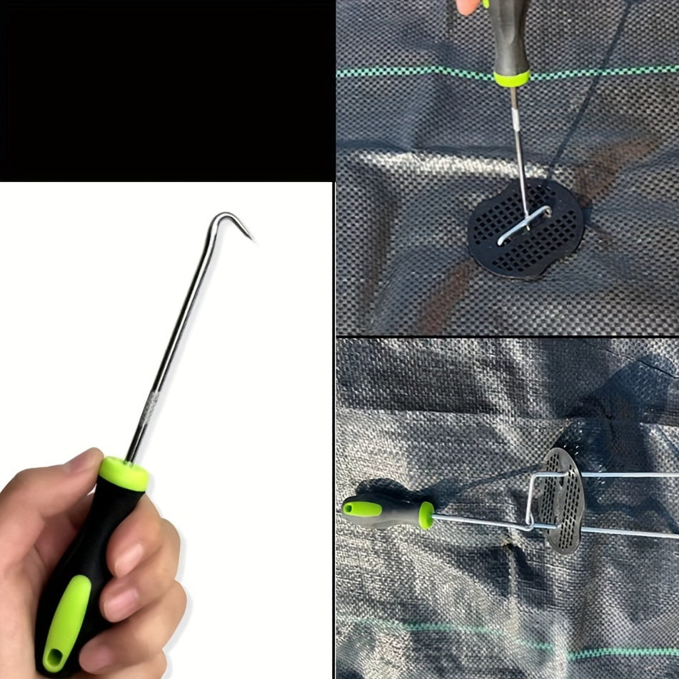 Metal U-Shaped Ground Nail Remover Hook – Heavy-Duty Tool for Garden Cracks, Paving Gaps & Landscape Staples TARHUS