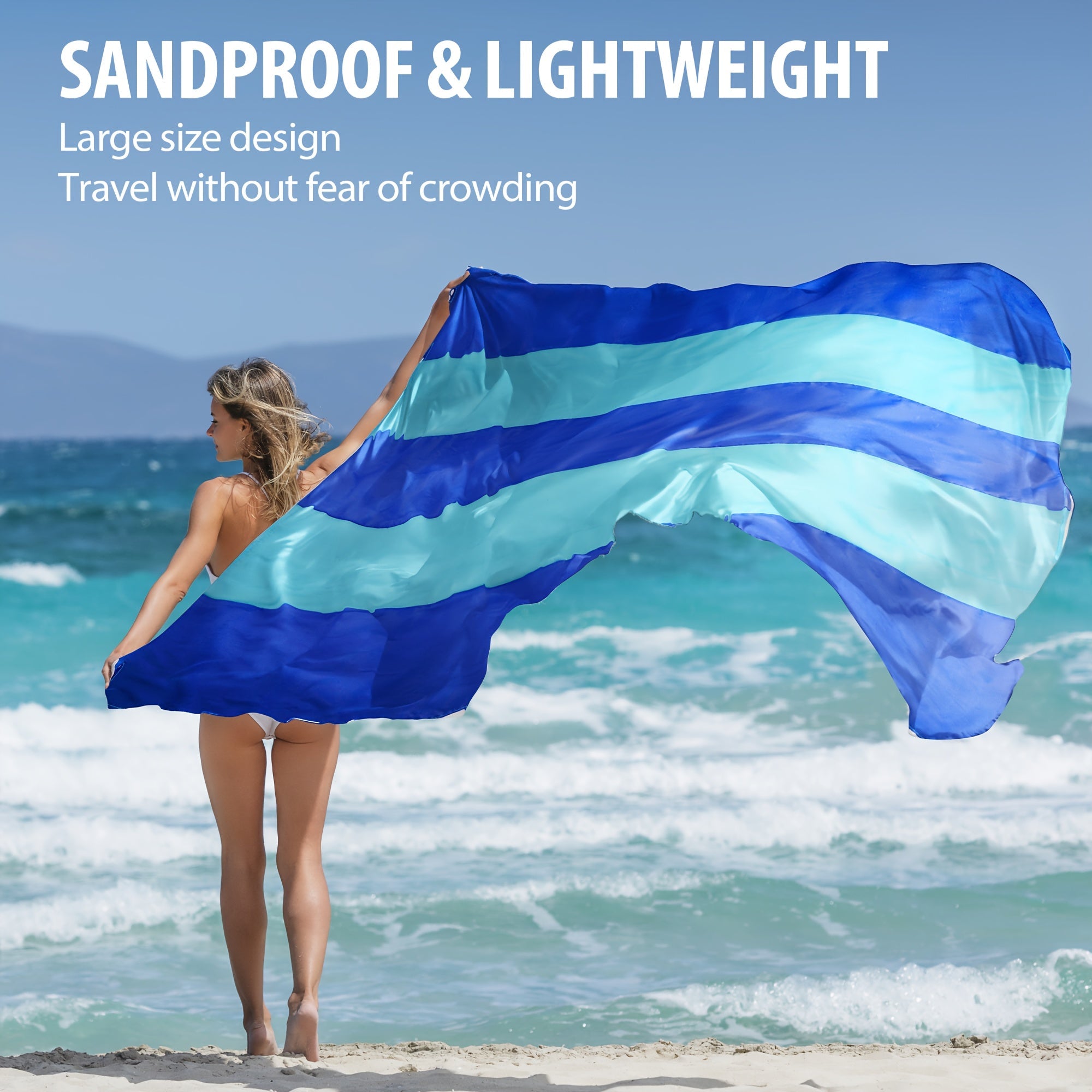 Picnic Beach Blanket 4-7 Adults Oversized Lightweight Sandproof Beach Blanket Large Picnic Mat Beach Blanket for Beach Travel Camping Hiking TARHUS