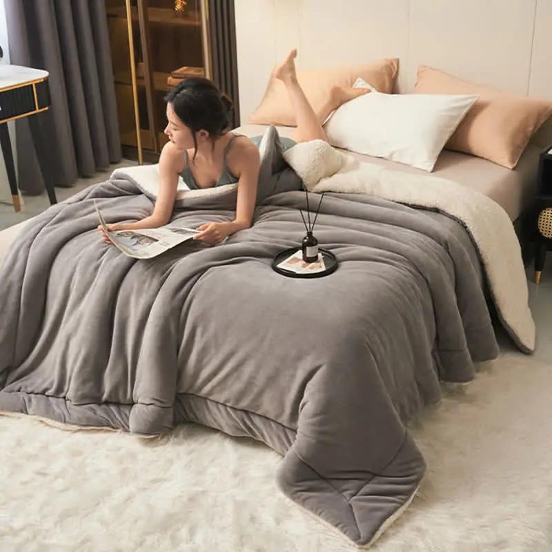 Luxury Double Velvet Throw Blanket – Ultra-Soft Solid Color Fleece Blanket for Sofa, Bed & Couch - TARHUS