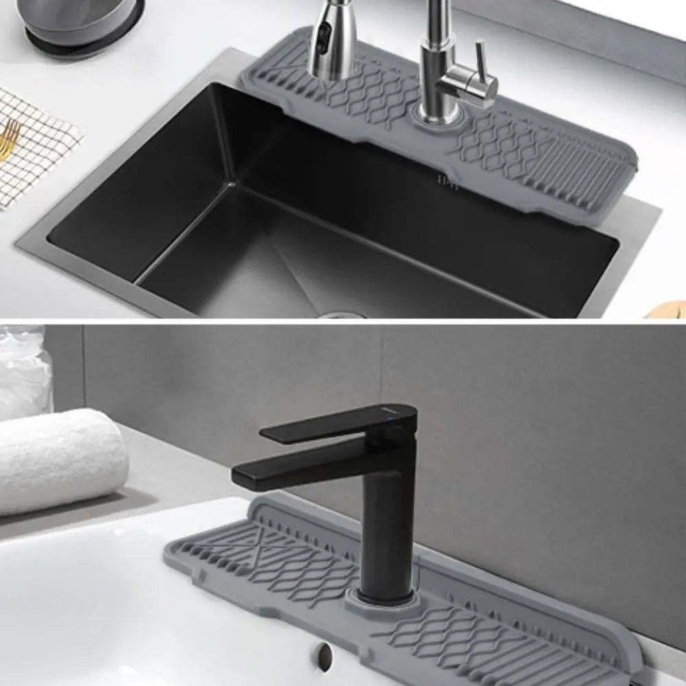 Faucet Sink Splash Guard | Sloped Drain Mat – Keep Counters Dry TARHUS Kitchen Mats