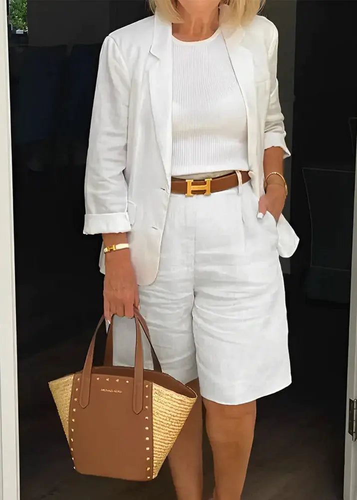 Riley - Stylish Two-Piece Suit Set - TARHUS