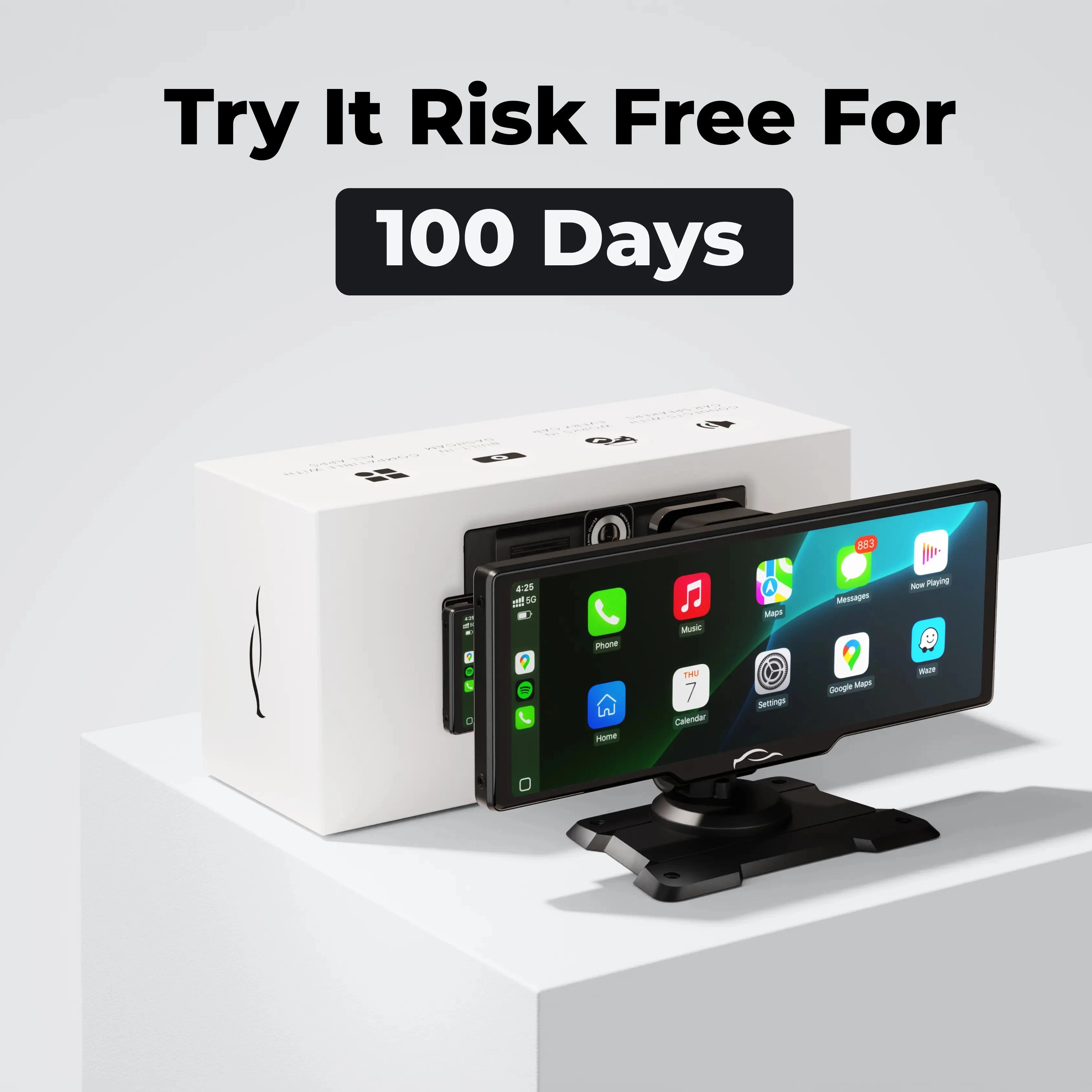 CarTablet Pro | Wireless Apple CarPlay & Android Auto Screen for Any Car TARHUS