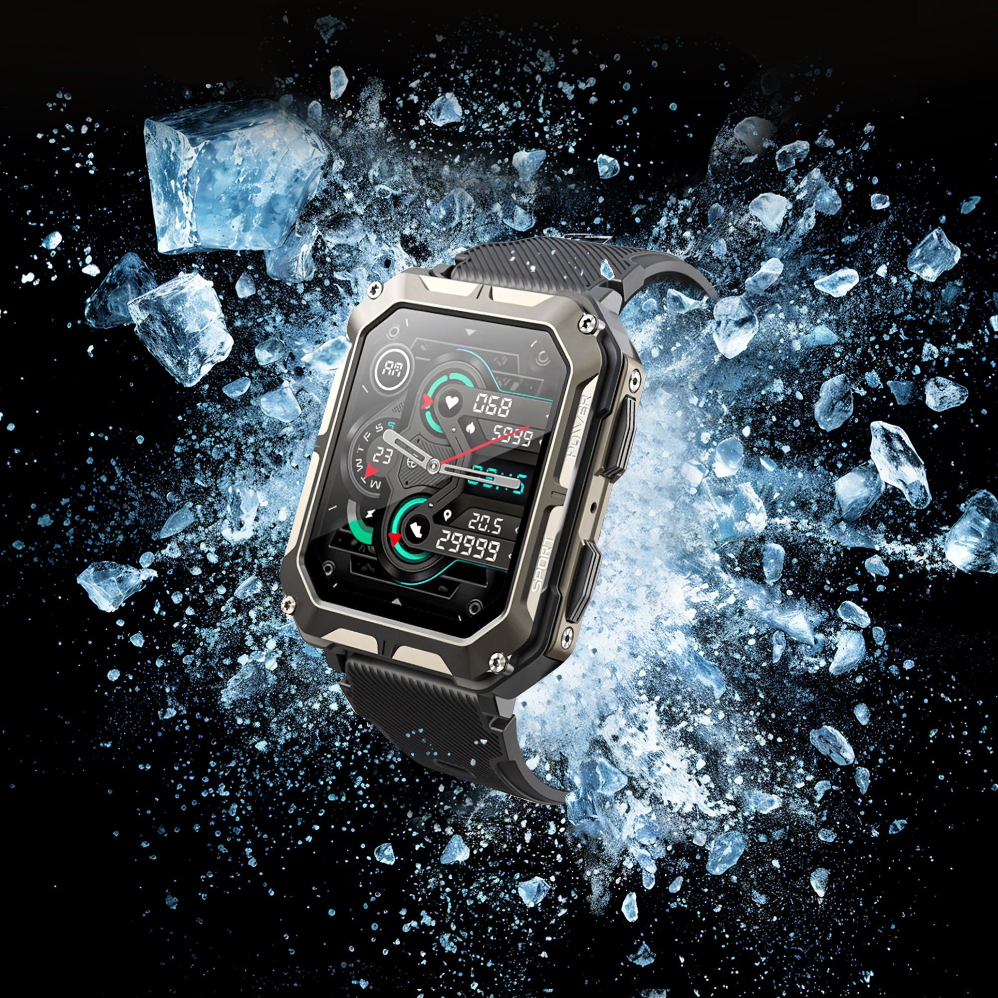 Indestructible Smartwatch – Waterproof Fitness Watch with All-Terrain Durability | Outdoor & Sports Ready - TARHUS