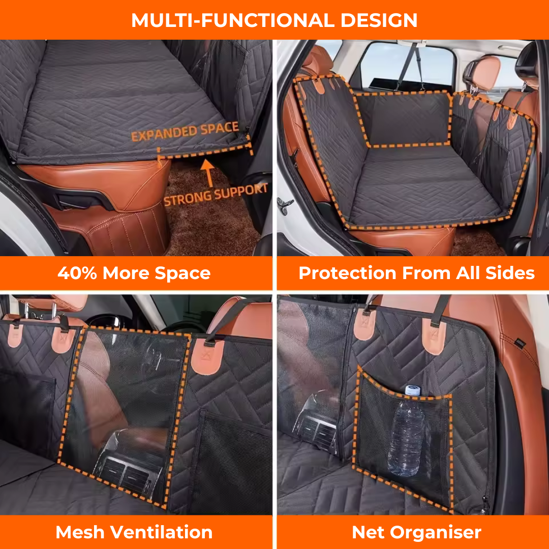 PupMat | Dog Car Seat Cover – Waterproof Pet Hammock for Back Seat TARHUS