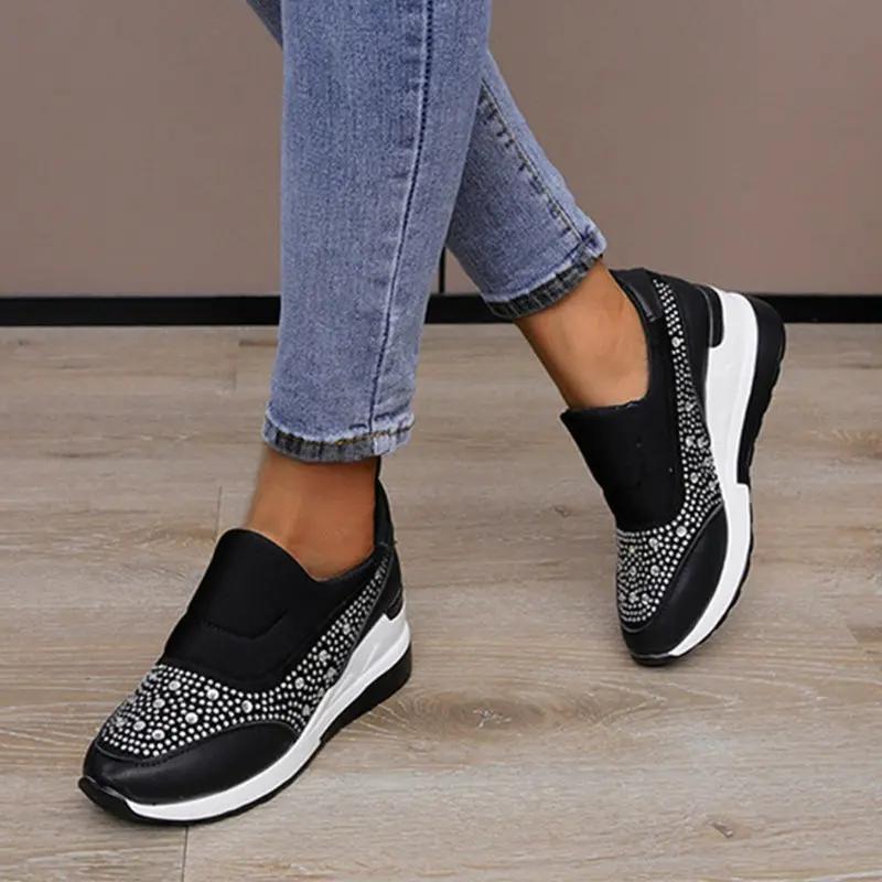 Rhinestone Orthopedic Sneakers for Women - TARHUS