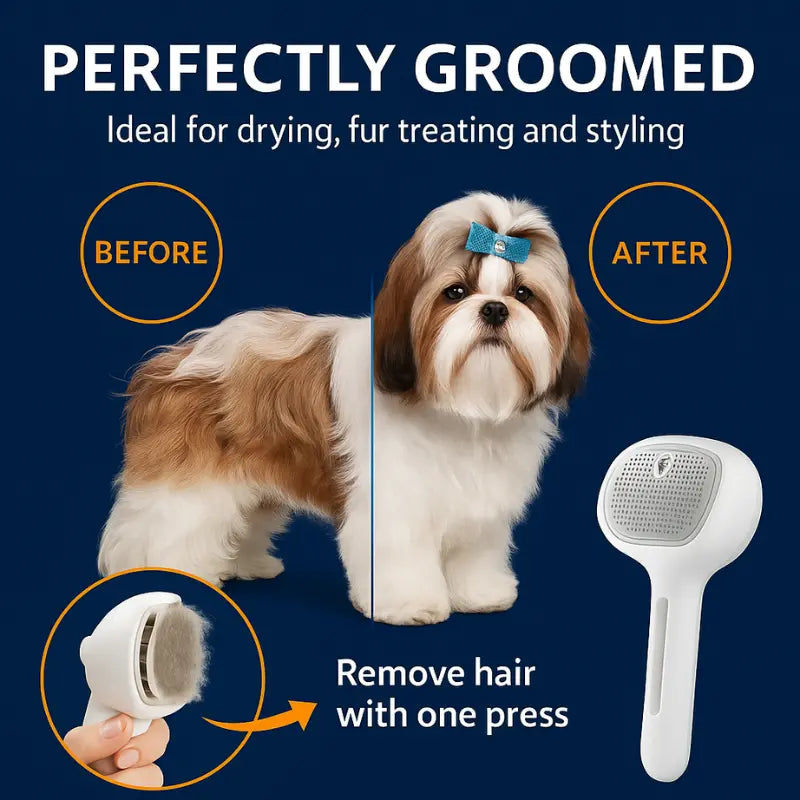 Ergonomic Pet Grooming Brush for Dogs & Cats - TARHUS