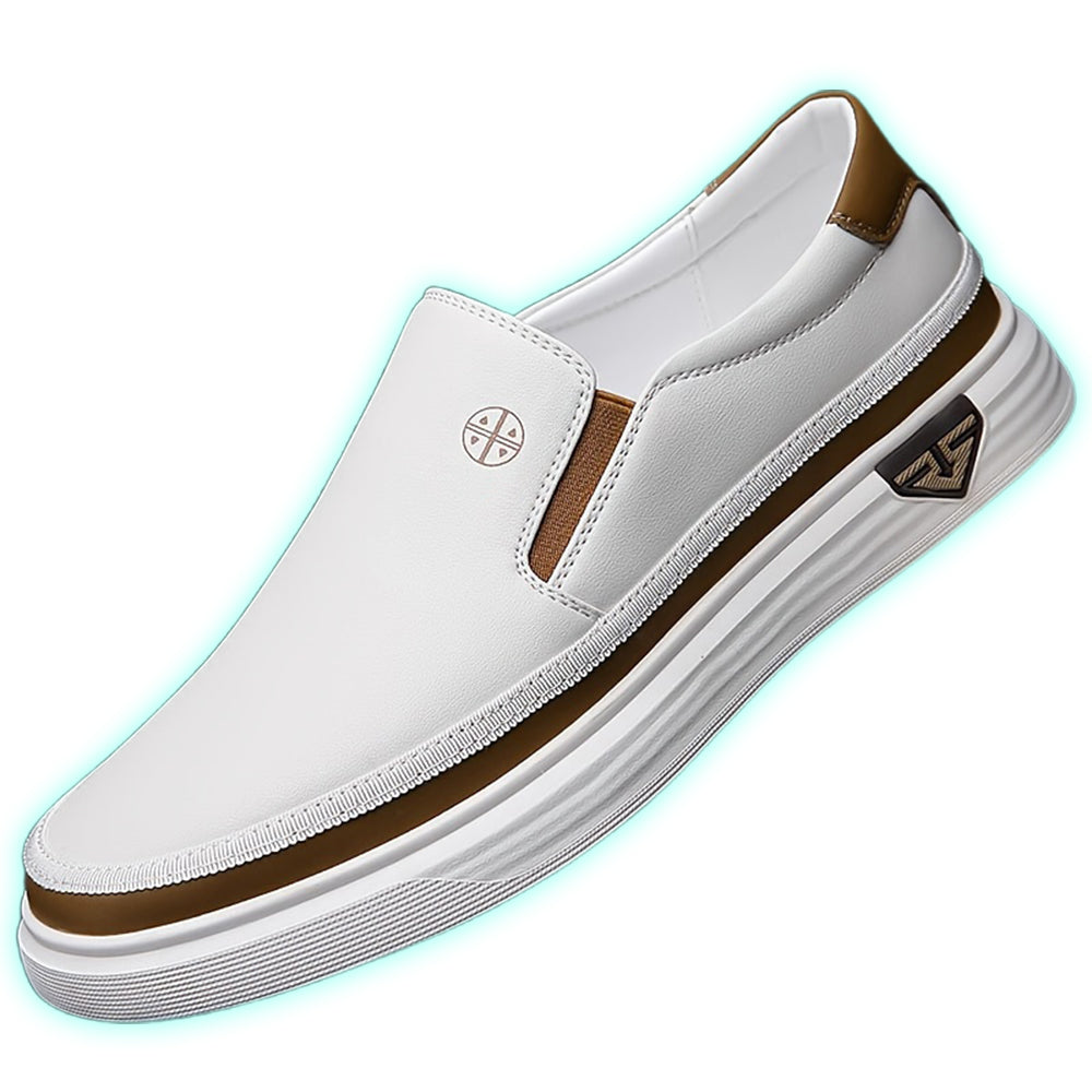 Jackson | Men’s Slip-On Loafers – White Casual Leather Sneakers TARHUS