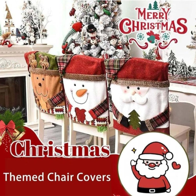 CheerCover | Christmas Chair Covers – Santa, Snowman & Reindeer TARHUS