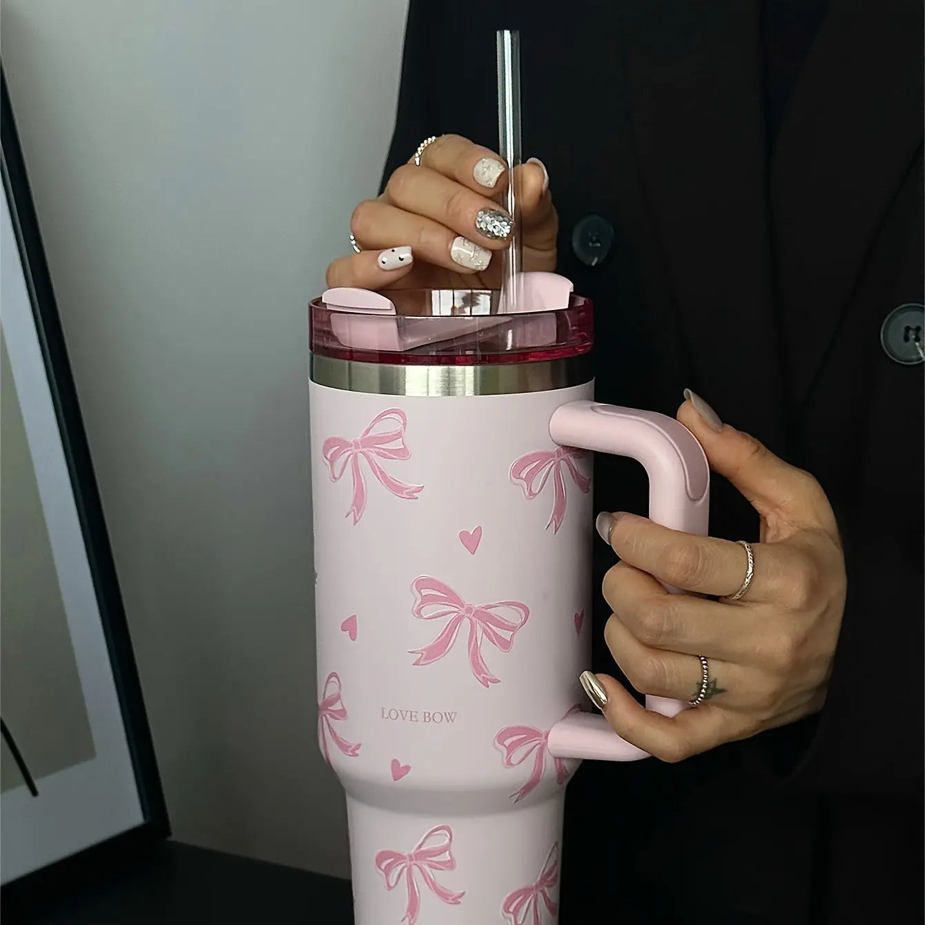 Stainless Steel Insulated Travel Mug with Handle (Stanley) - TARHUS