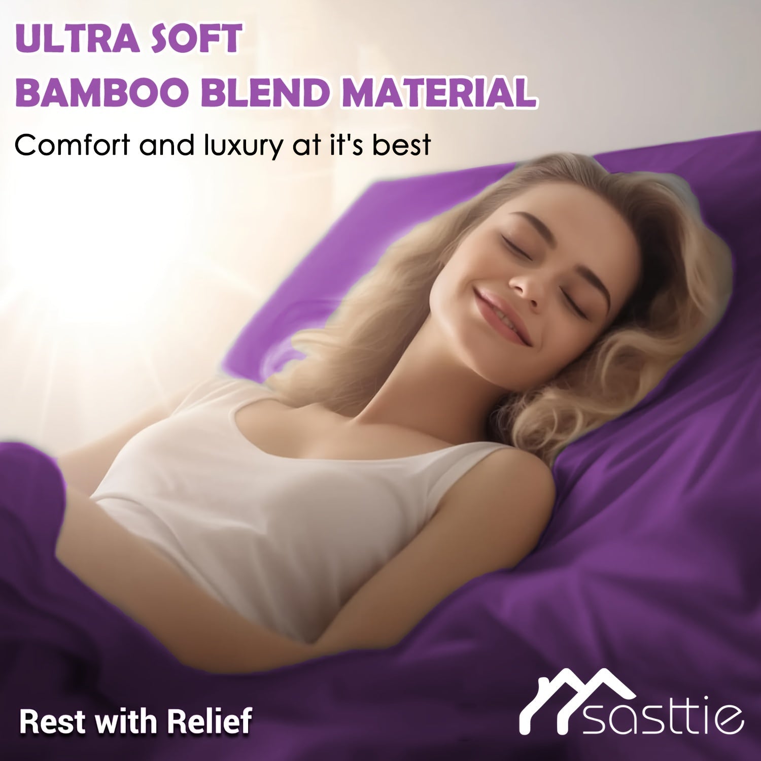 4pcs Bed Sheet Set - Ultra Soft Bamboo Blend - Super Cooling & Soft Bed Sheets - Fitted Sheet Deep Pocket Up to 40.64cm - Perfect for Hot Sleepers - Hotel-Quality Bedding Sheets Set - GREAT GIFTS TARHUS