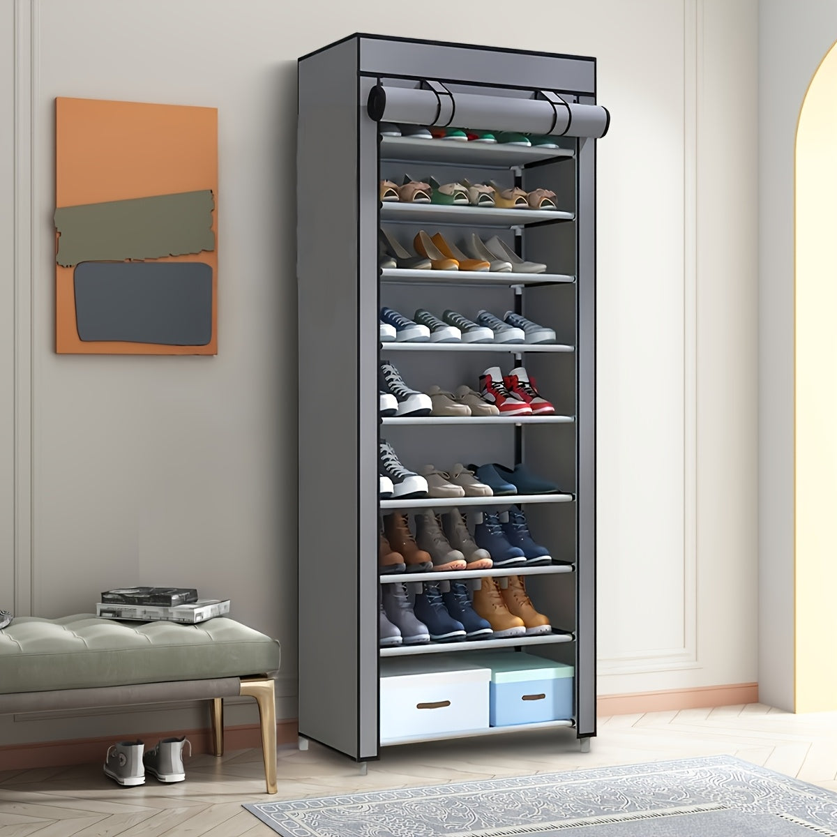 Portable Multi-Layer Shoe Organizer Rack – 6/8/10 Tier Storage - TARHUS