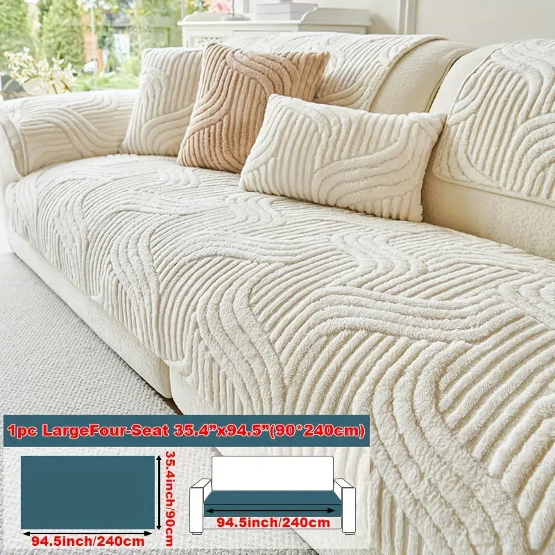 Luxury Plush Non-Slip Sofa Cover – Breathable Pet-Friendly Couch Protector - TARHUS