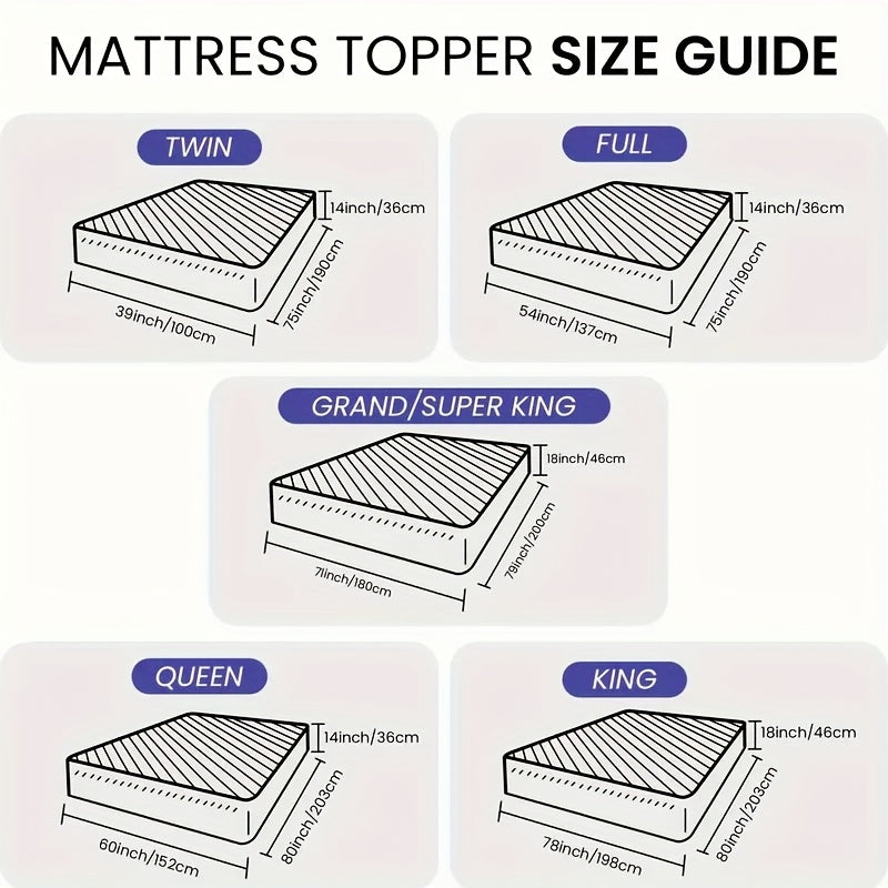 1200GSM Extra Thick Mattress Pad Cover - Cooling Comfort, Breathable Quilted Fitted Design, 30-50cm Deep Pocket, Overfilled With 7D&5D Filling, Machine Washable Bedding For All Sleepers, Skin-Friendly Design | Soft Texture TARHUS
