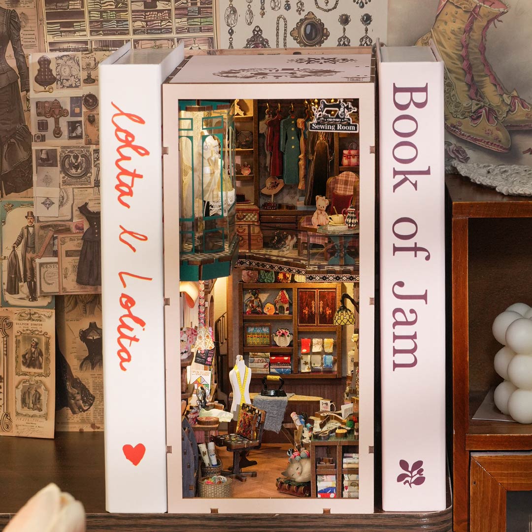 Sewing Room DIY Wooden Book Nook Shelf Insert TARHUS