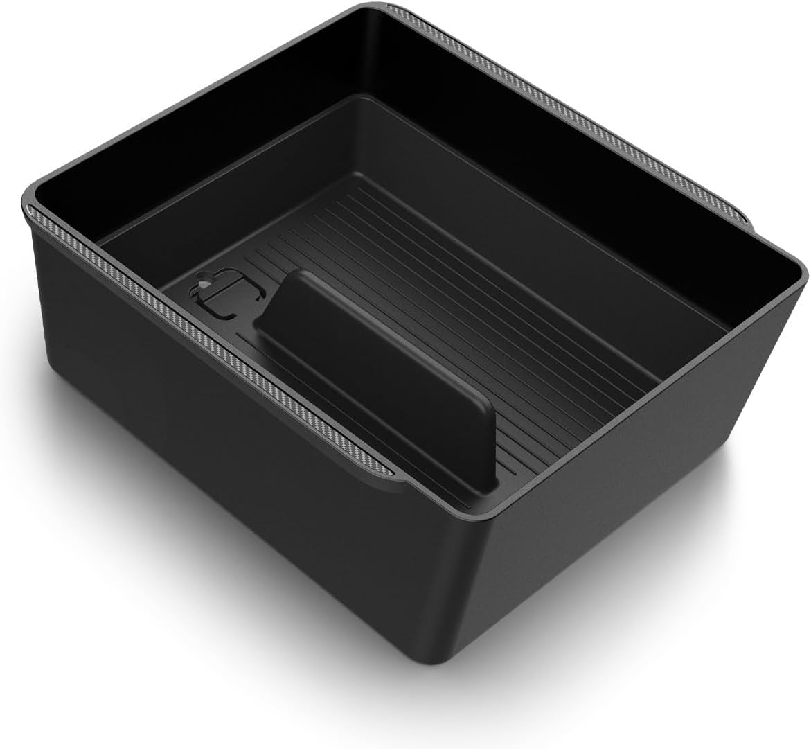 Spigen One-Tap Hidden Storage Box – Carbon Edition Console Organizer for Tesla Model Y (2025/2026 Juniper) & Model 3 (2024/2025 Highland) - TARHUS