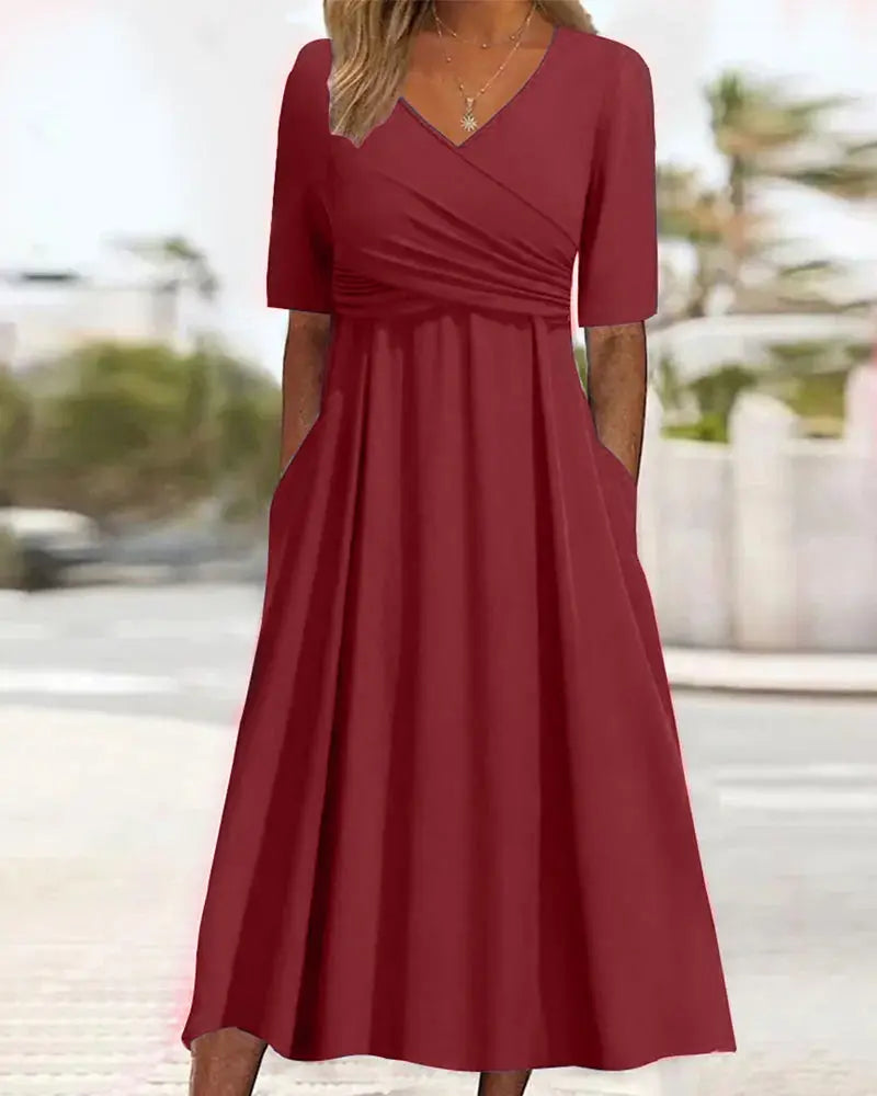 Chiara - Short-sleeved wrap dress - TARHUS