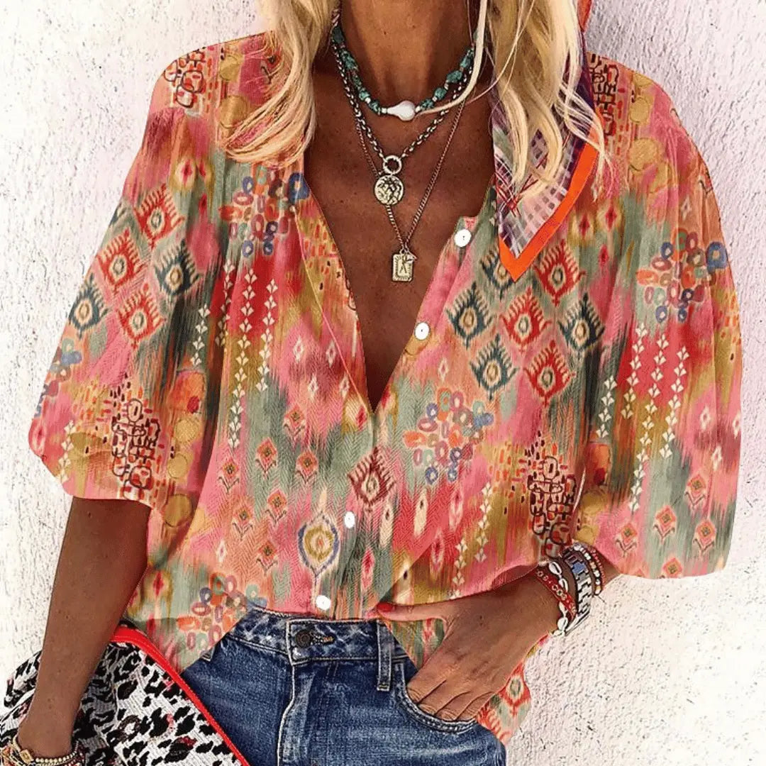 Alana™ | Elegant Printed Shirt - TARHUS