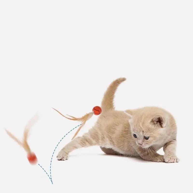 Interactive Feather Ball Toy Set for Cats - TARHUS