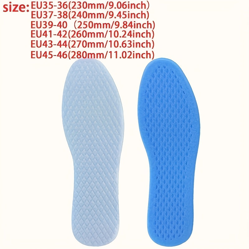 4pcs Cooling Insoles for Summer - Ice-Feeling, Breathable, Sweat-Absorbing, Shock-Absorbing Comfort for Sports & Casual Shoes, Men’s & Women’s Insoles, Sweatabsorbing Material TARHUS