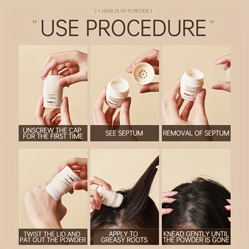 MCHOIX Hair Fluffy Powder, No-Wash Hair Oil Removal Dry Hair Powder for Dry Cleaning Bangs Natural Airy Feeling Control Oil Removal Head TARHUS