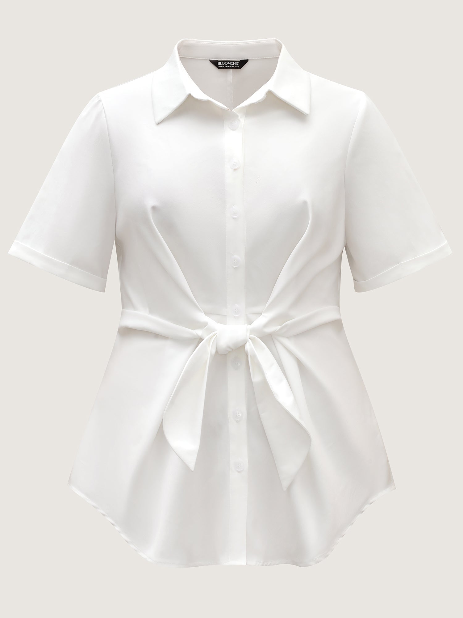 Knotted Front Asymmetrical Blouse – Elegant Women’s Top for Casual & Office Wear TARHUS Blouses