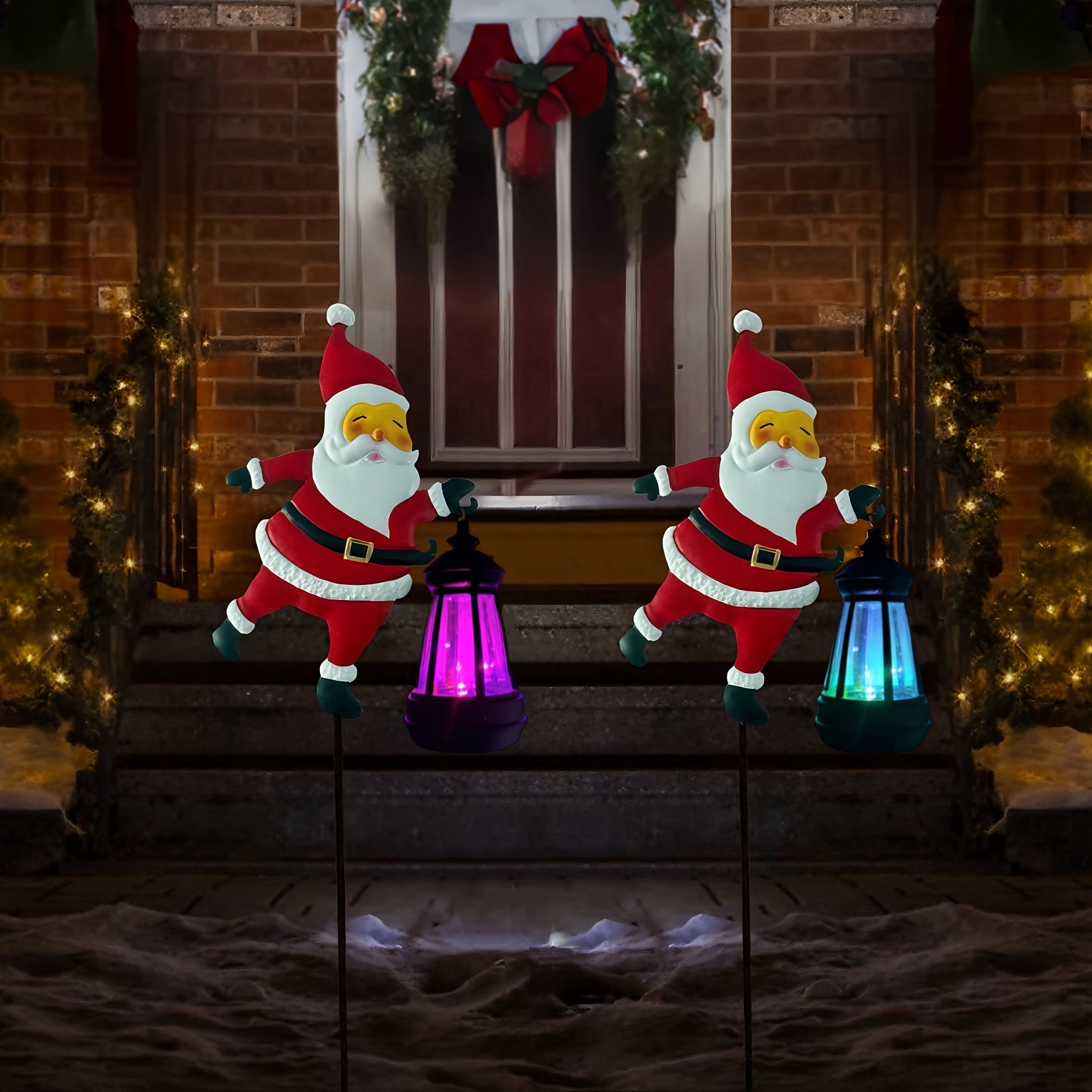 Solar-Powered Santa Lights – Warm LED Garden Pathway Decor | GlowPath TARHUS